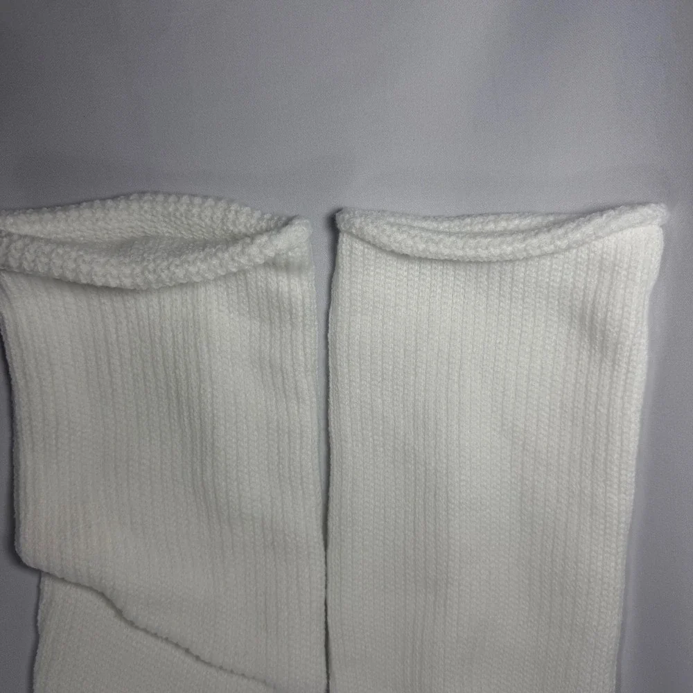 Thigh High Cable Knit Socks Womens White Balletcore Slouchy Ballet Boots Costume
